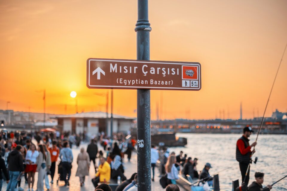 Sign to Egyptian Bazaar in Istanbul, Turkey